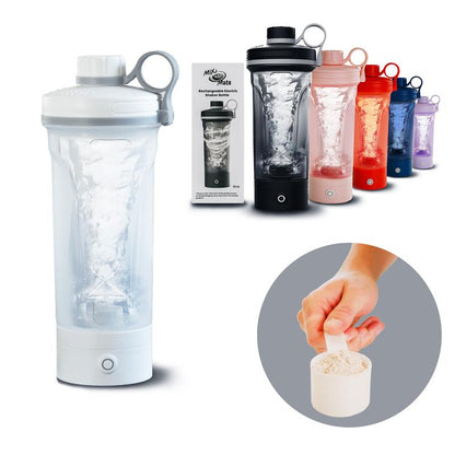 Mixmate | Electric Shaker Bottle, Gym Protein, Blender Bottle Blending Premium Bottles, Helimix Shaker Sport Water for Mixing Cups Powder Mixes, Rechargeable Type-C Cup, Self Stirring Rechargeable Shake Cup Fitness BPA Free