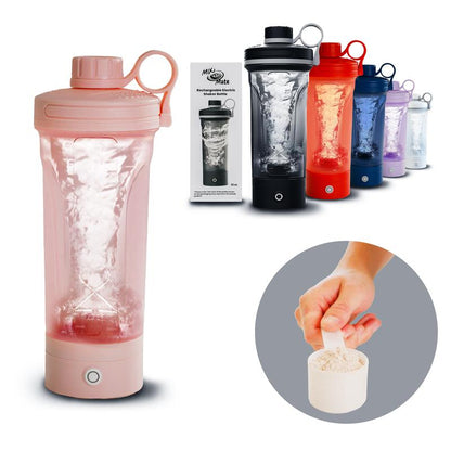 Mixmate | Electric Shaker Bottle, Gym Protein, Blender Bottle Blending Premium Bottles, Helimix Shaker Sport Water for Mixing Cups Powder Mixes, Rechargeable Type-C Cup, Self Stirring Rechargeable Shake Cup Fitness BPA Free